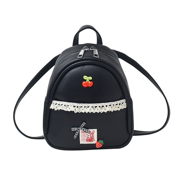 Backpack Lace Leather Applique Trim Faux