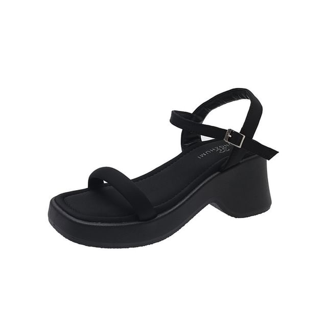 Sandals Chunky Plain Heel