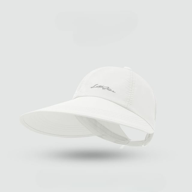 Lettering Embroidered Visor Cap