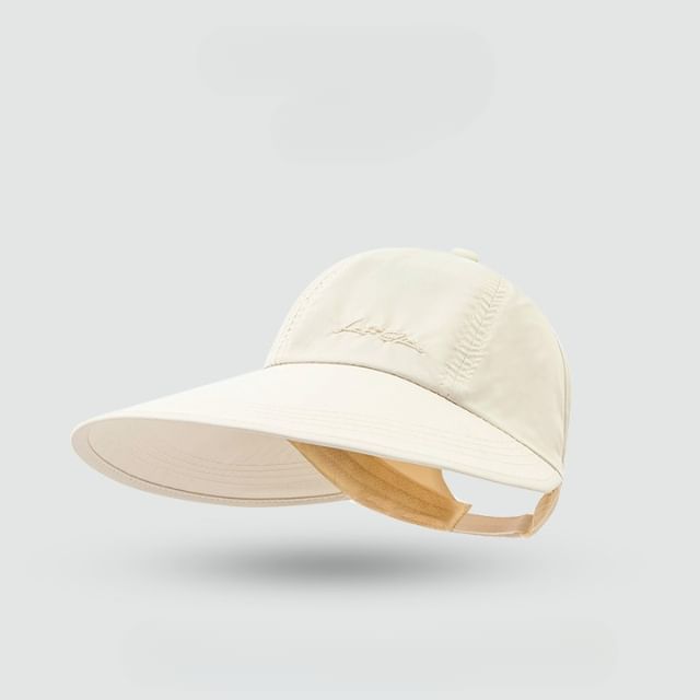 Lettering Embroidered Visor Cap