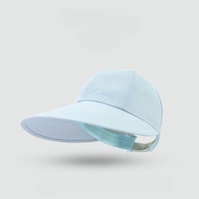 Lettering Embroidered Visor Cap