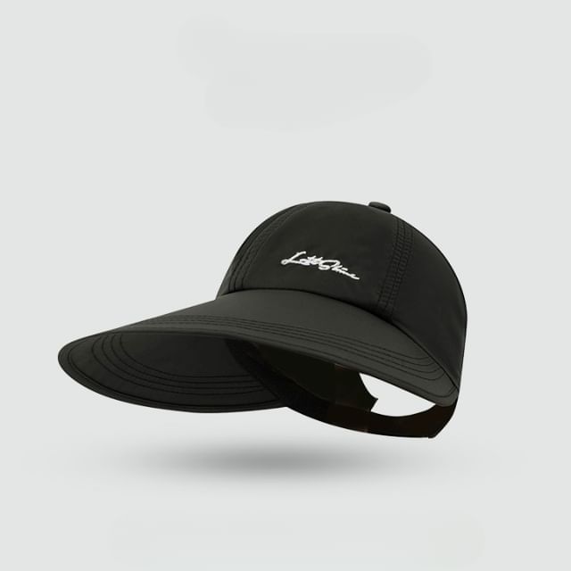 Lettering Embroidered Visor Cap
