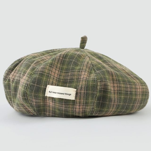Applique Plaid Beret