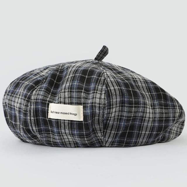 Applique Plaid Beret