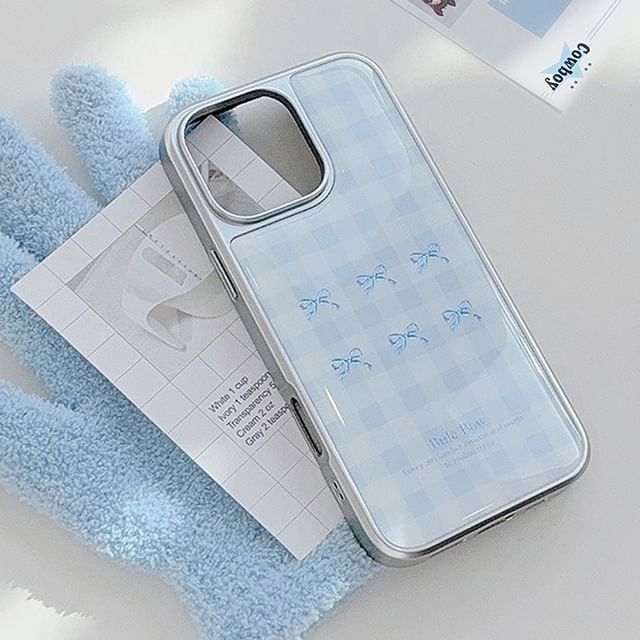 Plaid Case Bow Phone