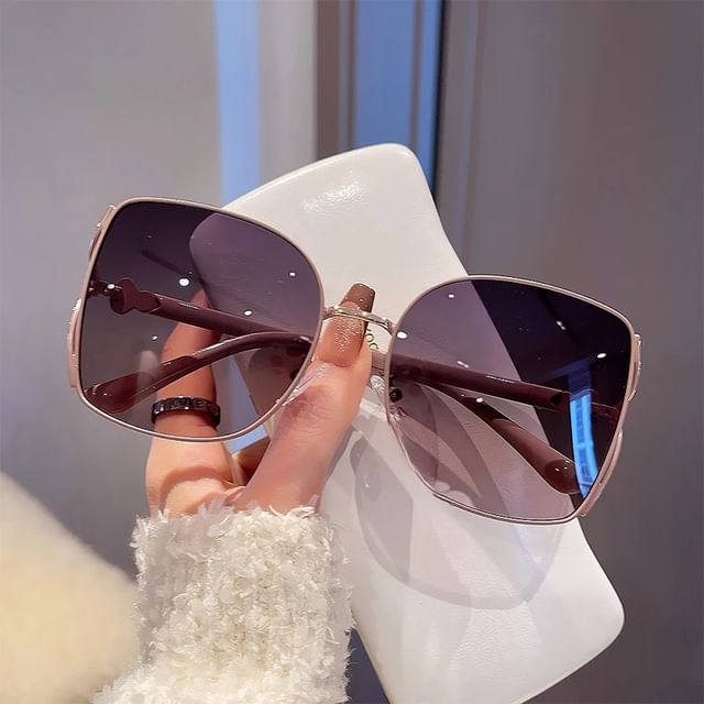 / Polished Cleaning Square Cloth Pouch Set Frame Sunglasses Metal Case Oversized