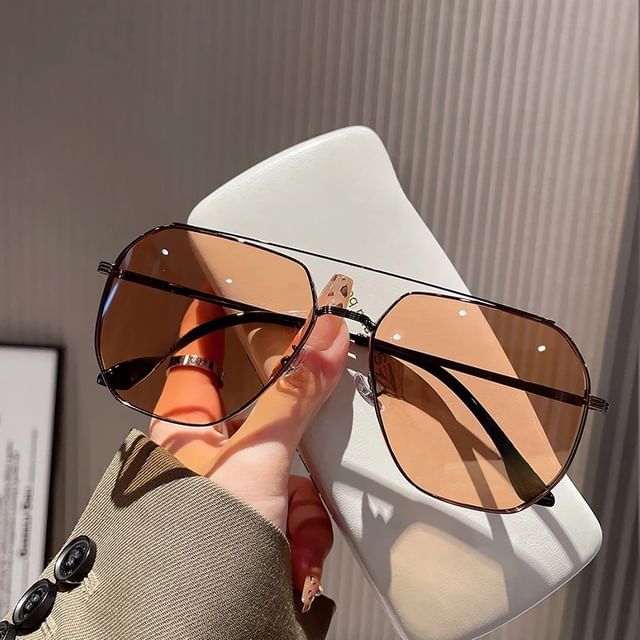 Case Sunglasses Double Cloth Metal / Frame Cleaning Polished Bridge Set Pouch