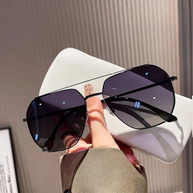 Case Sunglasses Double Cloth Metal / Frame Cleaning Polished Bridge Set Pouch