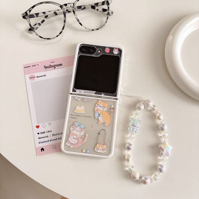 Print Cat Phone / Strap Set Case