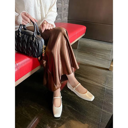 Low Square Heel Sandals Slingback Toe