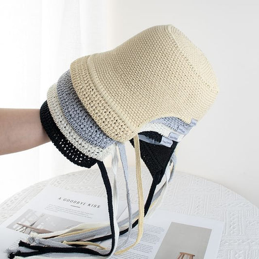 Plain Textured Cloche Hat