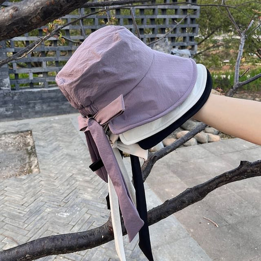 Bow Bucket Hat Plain
