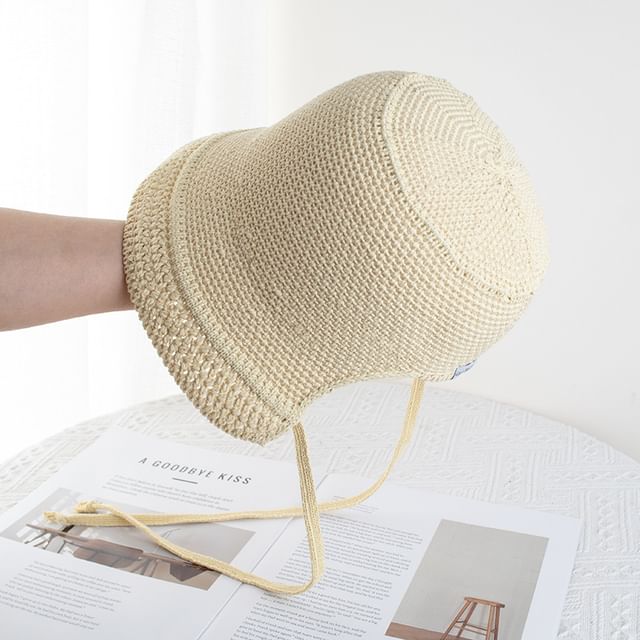 Plain Textured Cloche Hat