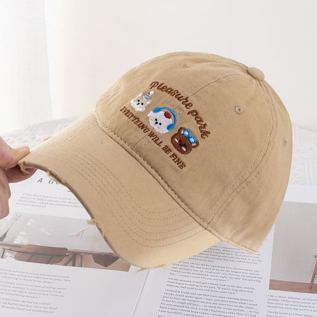 Cartoon Baseball Embroidered Cap