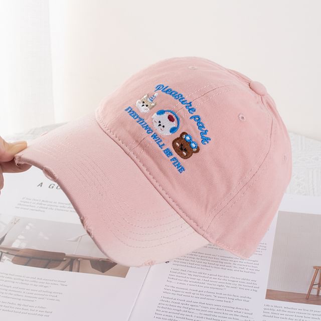 Cartoon Baseball Embroidered Cap