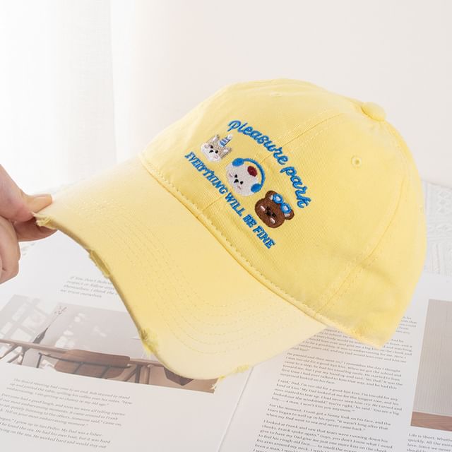 Cartoon Baseball Embroidered Cap