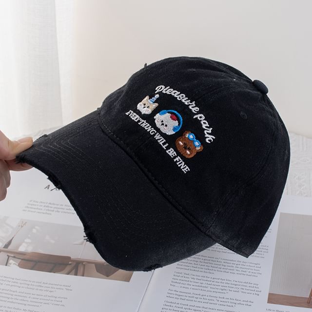 Cartoon Baseball Embroidered Cap