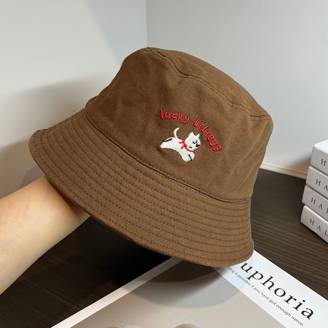 Hat Bucket Dog Embroidered