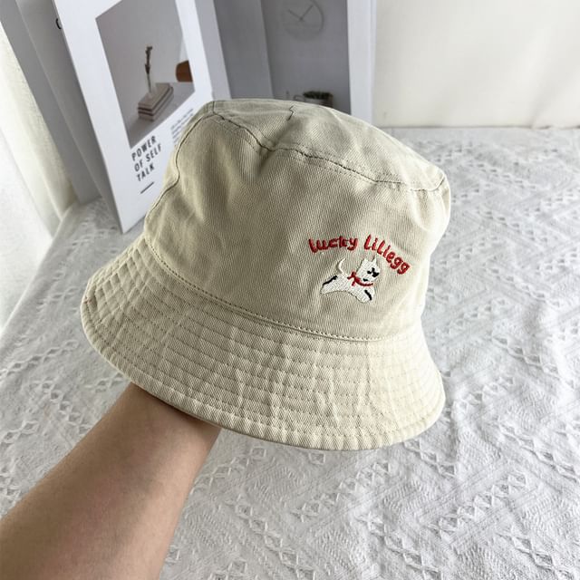 Hat Bucket Dog Embroidered