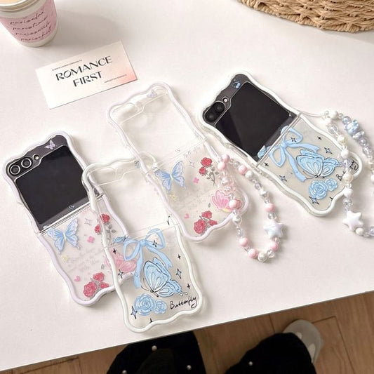 Strap Set Case Rose Butterfly Phone /