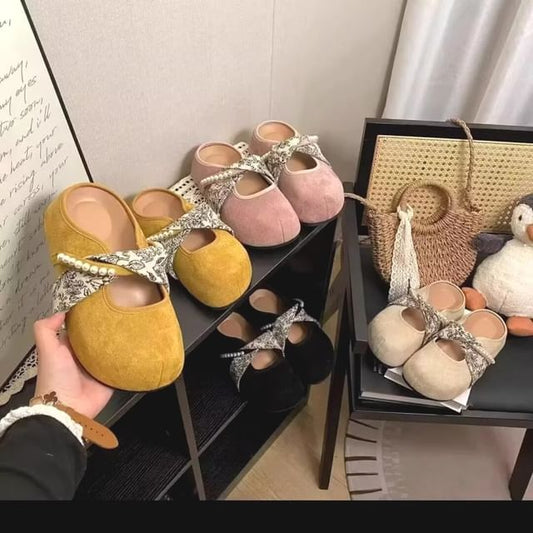 Mary Faux Mules Panel Pearl Jane Floral Print