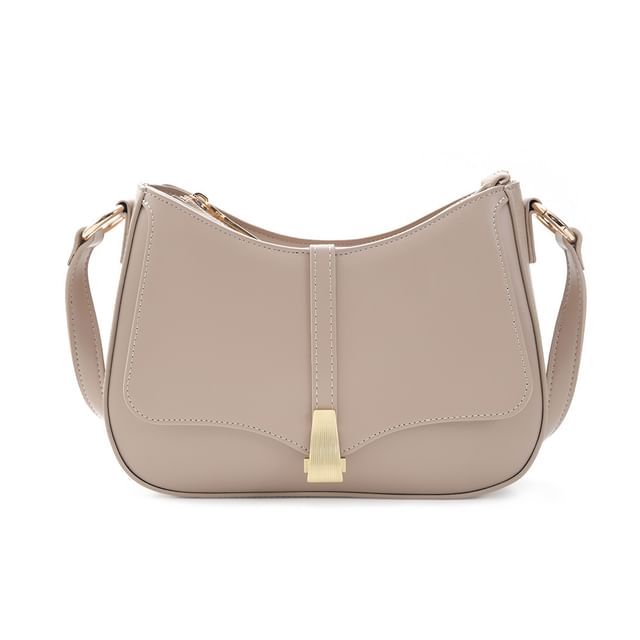 Plain Faux Leather Shoulder Bag
