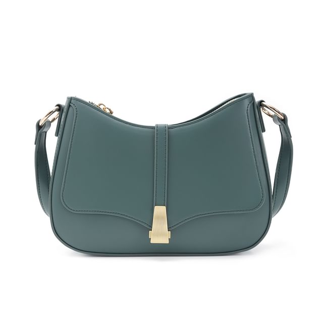 Plain Faux Leather Shoulder Bag