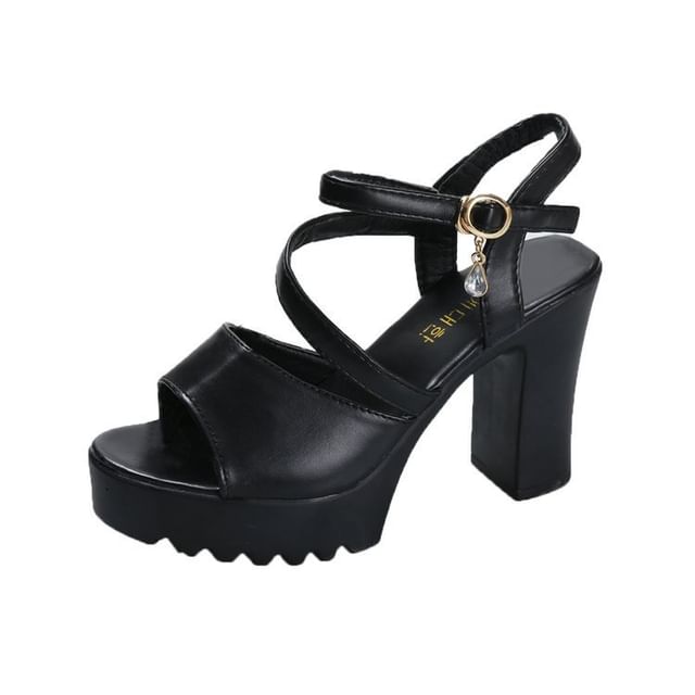 Heel Chunky Strappy Sandals Platform