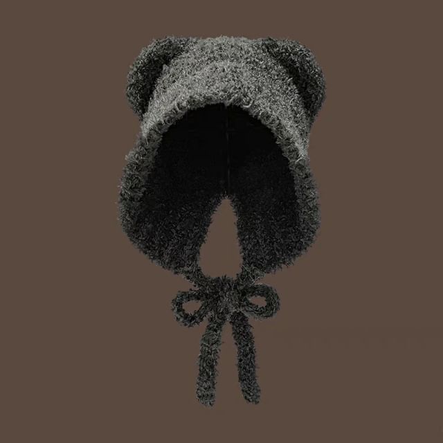 Knit Ear Hat (Various Trapper Designs) Bear