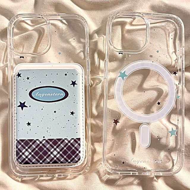 Magnetic Set (Compatible Star Phone Holder MagSafe) Card with Case /
