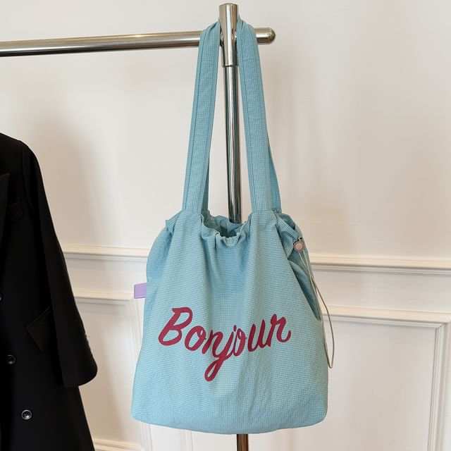 Canvas Lettering Bag Tote