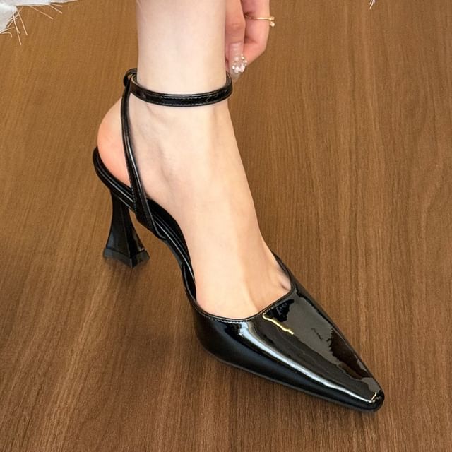 High Sandals Heel Pointed Toe Strap Ankle