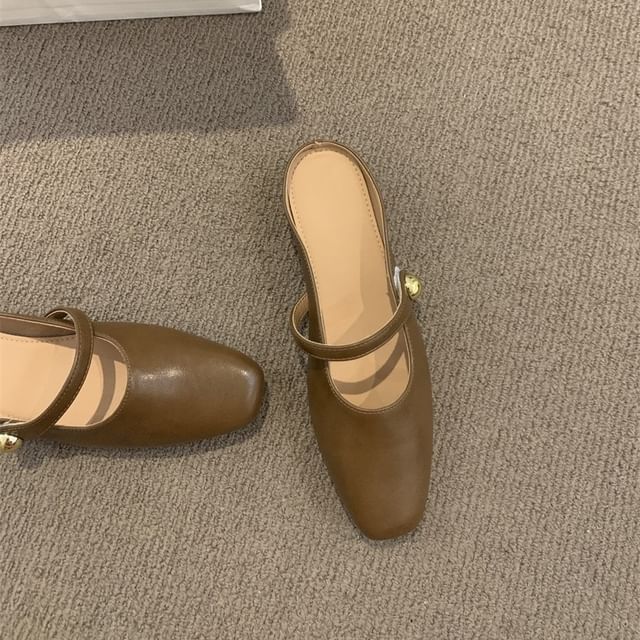 Jane Mules Mary Faux Leather