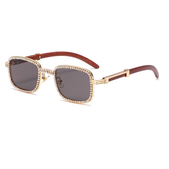 Frame Square Sunglasses Rhinestone