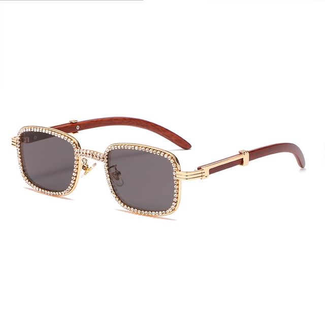 Frame Square Sunglasses Rhinestone