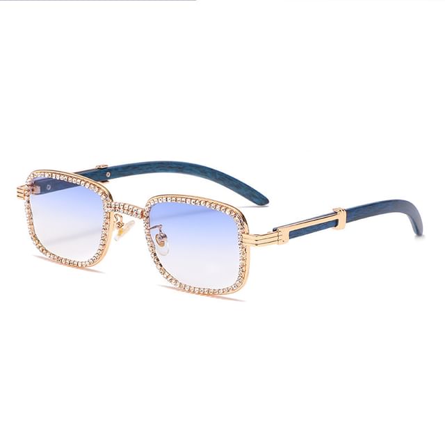 Frame Square Sunglasses Rhinestone