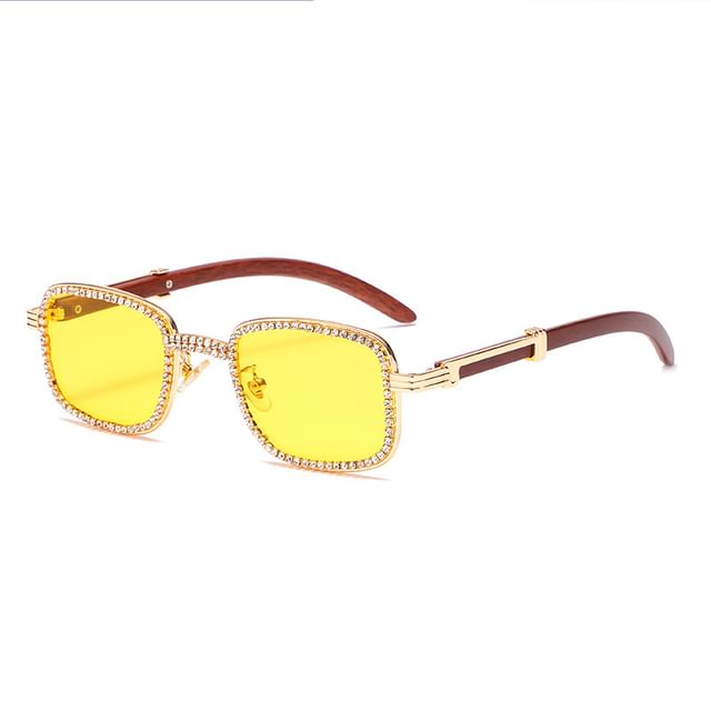 Frame Square Sunglasses Rhinestone