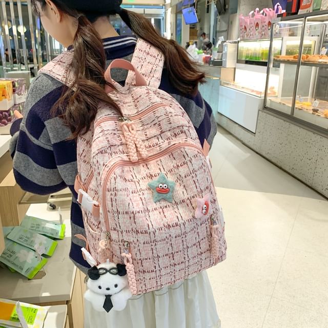 Plaid Backpack Zip