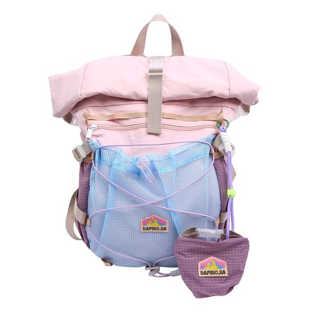 Color Backpack Block Zip