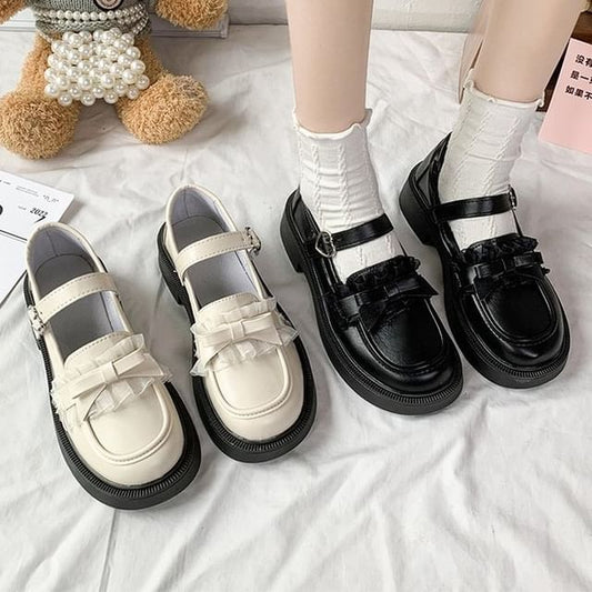 Platform Mary Shoes Bow Jane