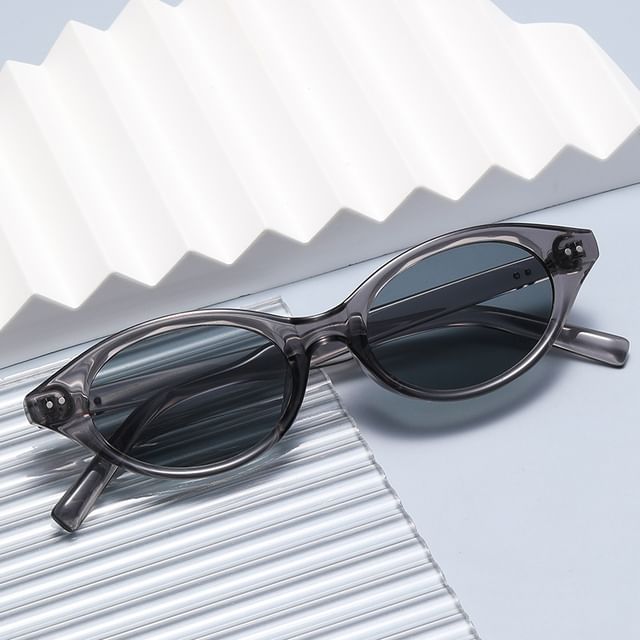 Oval Translucent Sunglasses