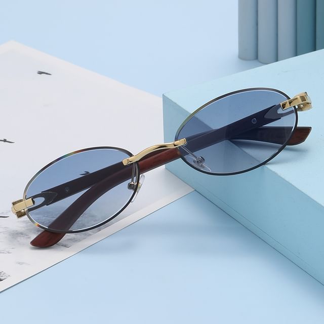 Sunglasses Frame Oval Thin