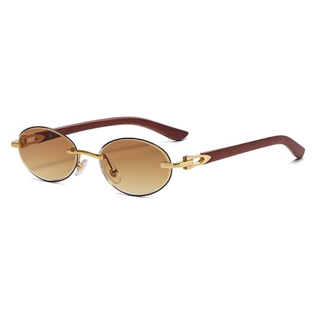 Sunglasses Frame Oval Thin