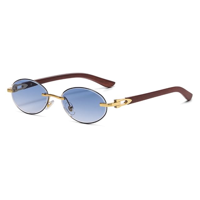 Sunglasses Frame Oval Thin