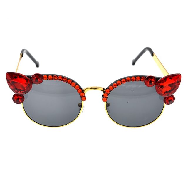 Rhinestone Floral Sunglasses