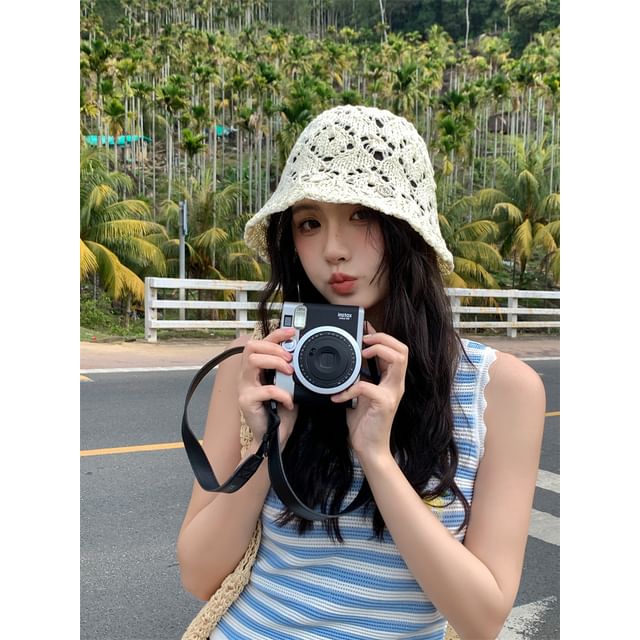 Bucket Hat Crochet Straw