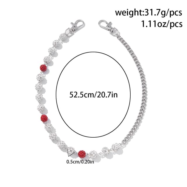Rhinestone Beaded Layered Waist Chain