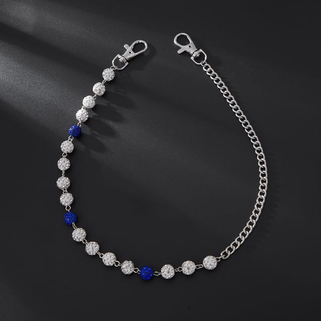 Rhinestone Beaded Layered Waist Chain