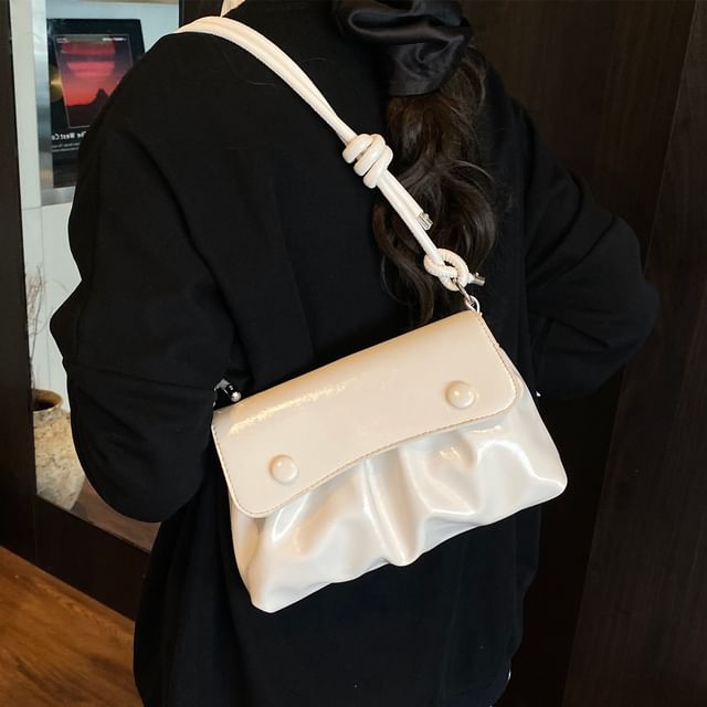 Flap Ruched Shoulder Bag
