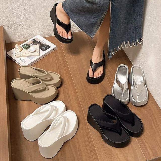 Platform Wedge Flip-Flops
